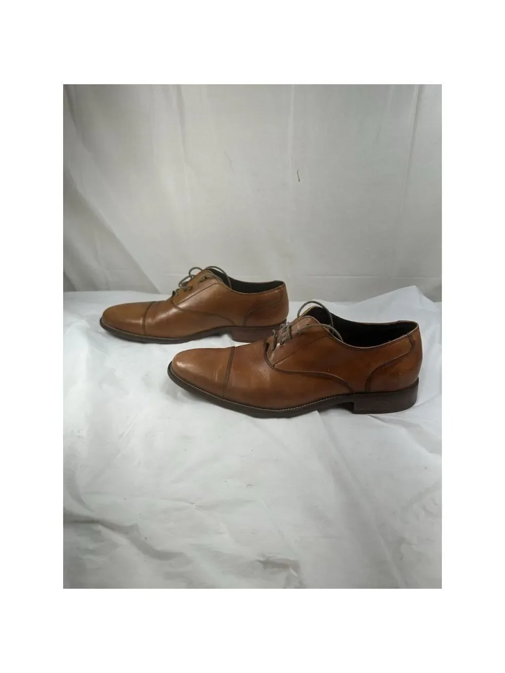 COLE HAAN SIZE 10 M MEN SHOES WILLIAMS CAP TOE OXFORD tan LEATHER C12337